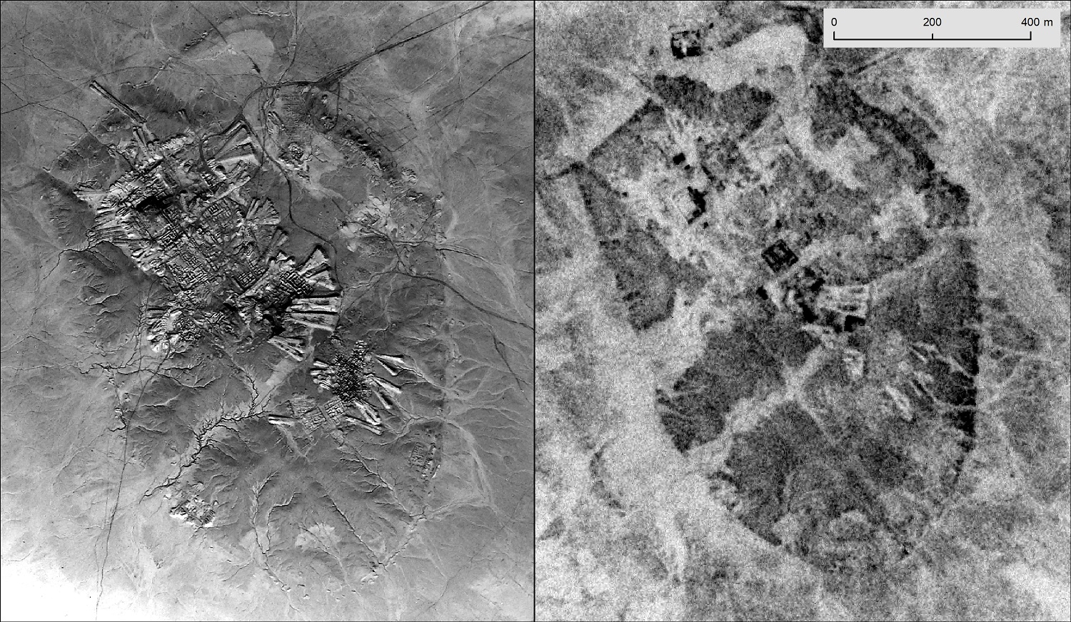 Ur Iraq U2 1959 left CORONA satellite 1969 right