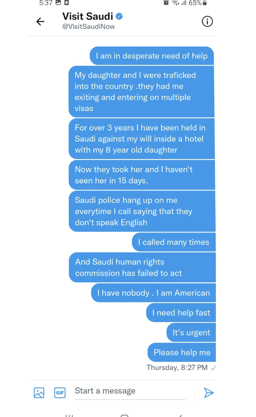 screenshot of messages