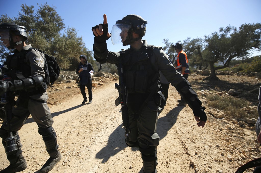 Israeli forces patrol near Ramallah on 2 November (AFP)
