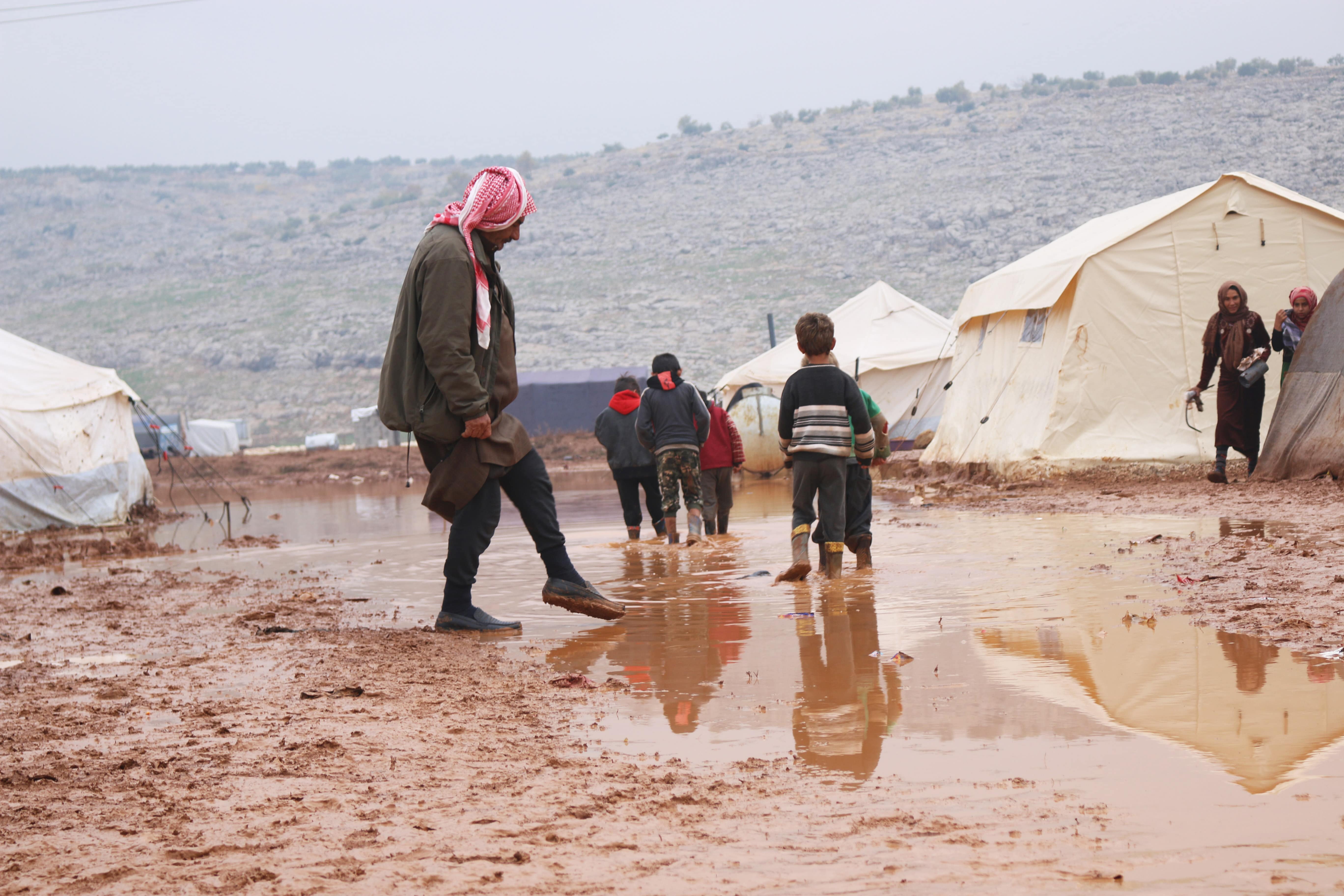 Residents say the situation in the camps has become disastrous since the rains 