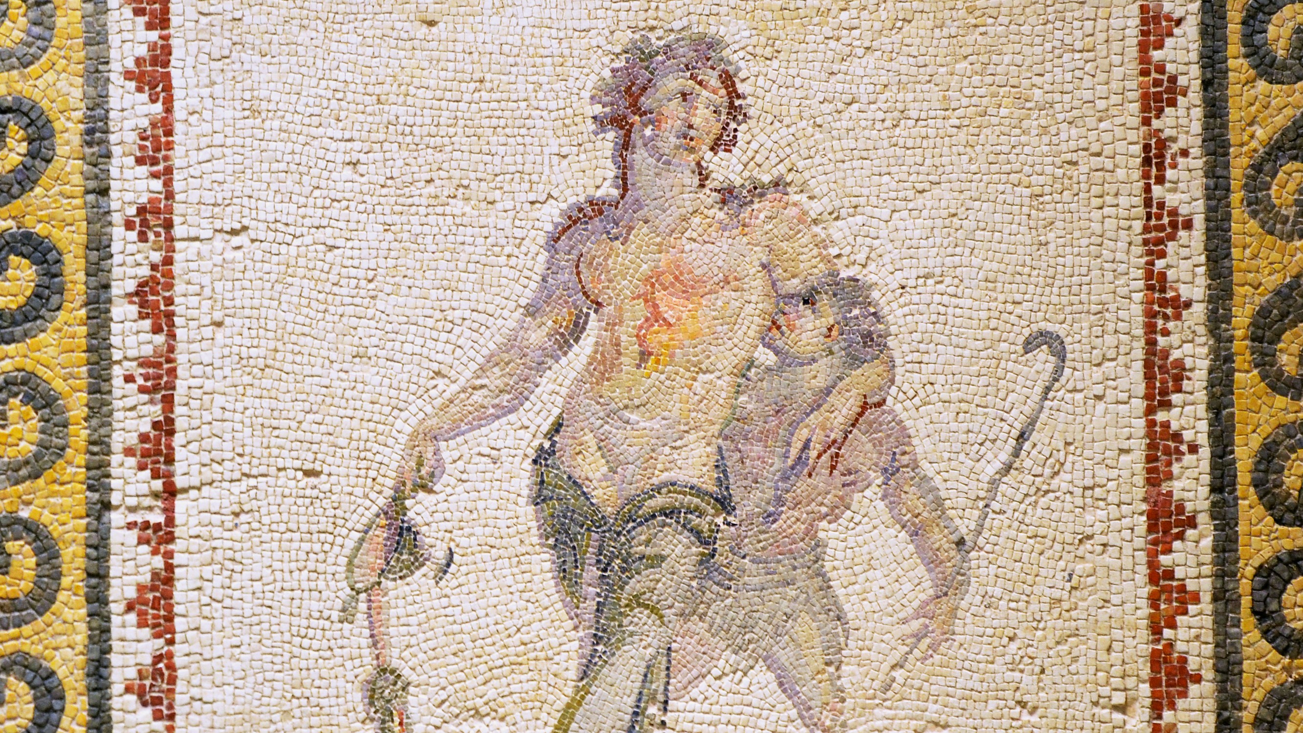 Représentation en mosaïque du dieu grec Dionysos provenant d’Antioche et datant du IIe-IIIe siècle (Wikimedia/Carole Raddato)