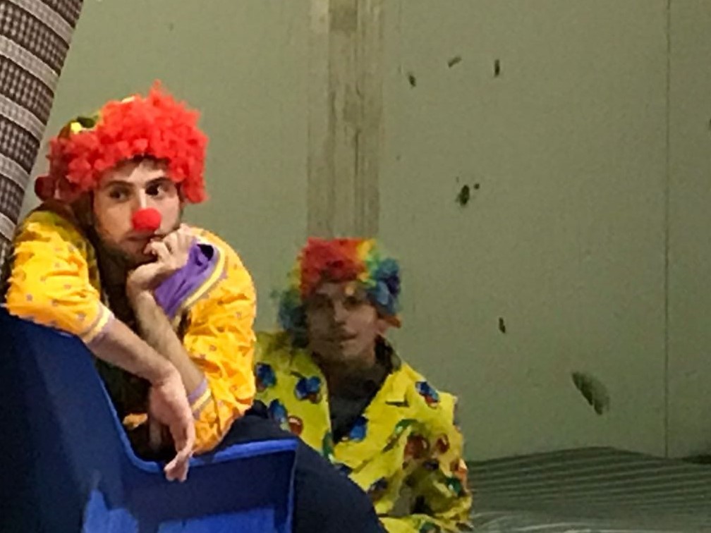 There were two clowns in our troupe of performers who got the most laughs