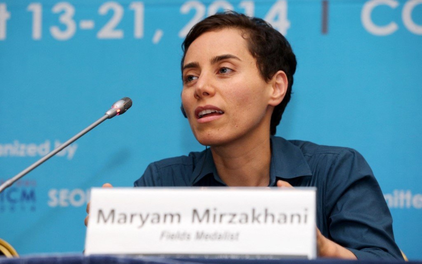 La mathématicienne primée Maryam Mirzakhani, décédée en 2017 à l’âge de 40 ans, avait quitté l’Iran pour les États-Unis (The Seoul ICM/AFP)